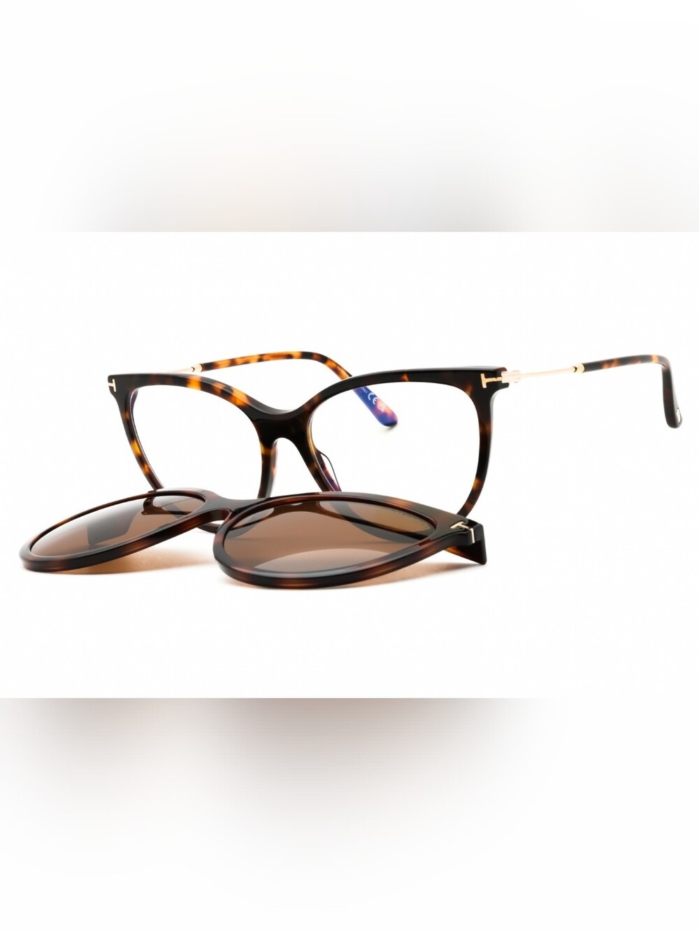 Tom Ford FT5994-B Dark Havana/Clear/Blue-Light Block Lens, Size56X16X140